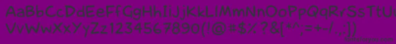 フォントlaCartoonerie – 紫の背景に黒い文字