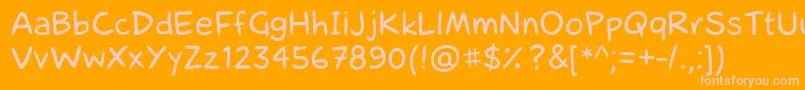 laCartoonerie Font – Pink Fonts on Orange Background