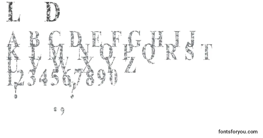 Schriftart Lace Dreams – Alphabet, Zahlen, spezielle Symbole