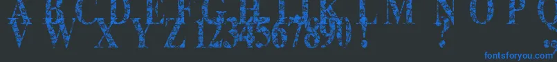 Шрифт Lace Dreams – синие шрифты на чёрном фоне