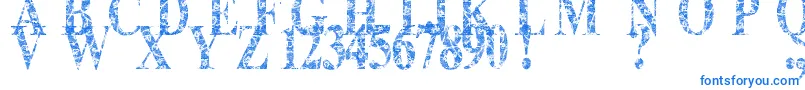 フォントLace Dreams – 白い背景に青い文字