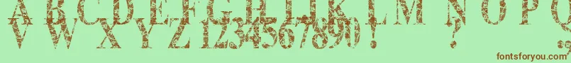 Шрифт Lace Dreams – коричневые шрифты на зелёном фоне