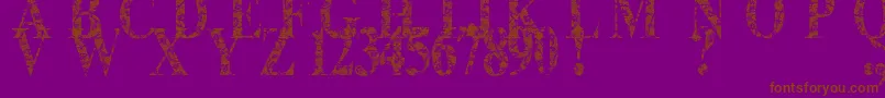 フォントLace Dreams – 紫色の背景に茶色のフォント