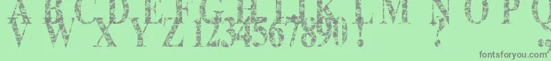 フォントLace Dreams – 緑の背景に灰色の文字