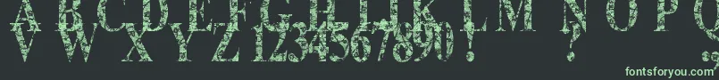 Lace Dreams-fontti – vihreät fontit mustalla taustalla