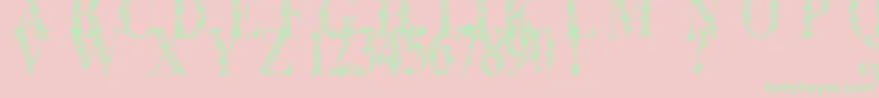 Lace Dreams Font – Green Fonts on Pink Background