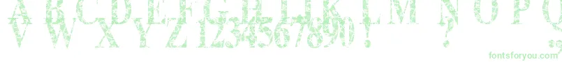 フォントLace Dreams – 白い背景に緑のフォント