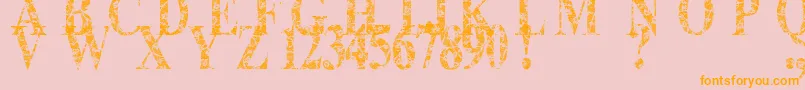 Lace Dreams-fontti – oranssit fontit vaaleanpunaisella taustalla