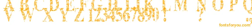 Шрифт Lace Dreams – оранжевые шрифты на белом фоне