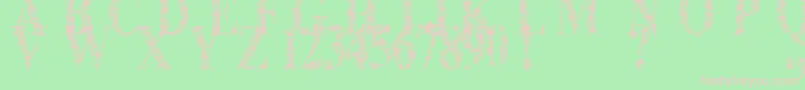 Lace Dreams Font – Pink Fonts on Green Background