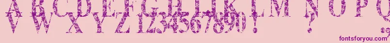 フォントLace Dreams – ピンクの背景に紫のフォント