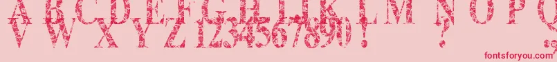 Lace Dreams-Schriftart – Rote Schriften auf rosa Hintergrund