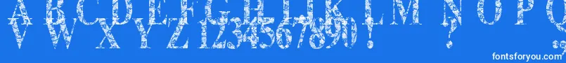 フォントLace Dreams – 青い背景に白い文字