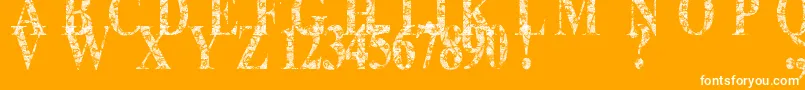 Шрифт Lace Dreams – белые шрифты на оранжевом фоне
