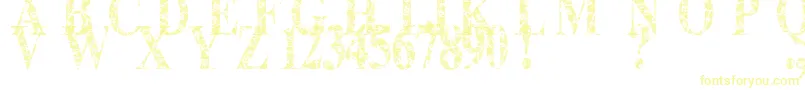 Lace Dreams-fontti – keltaiset fontit valkoisella taustalla