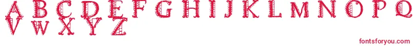 LACETRIM Font – Red Fonts on White Background