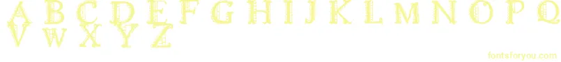 Шрифт LACETRIM – жёлтые шрифты на белом фоне