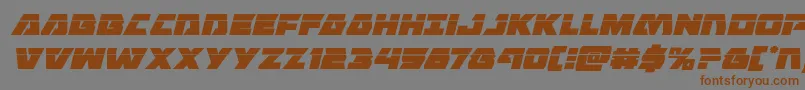Шрифт Eaglestrikelaserital – коричневые шрифты на сером фоне