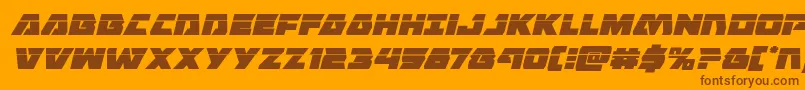 Eaglestrikelaserital Font – Brown Fonts on Orange Background