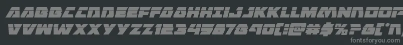 Eaglestrikelaserital Font – Gray Fonts on Black Background