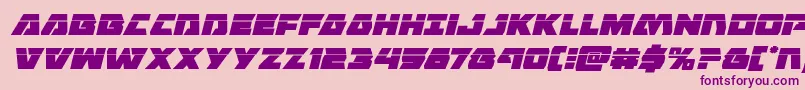 Eaglestrikelaserital Font – Purple Fonts on Pink Background