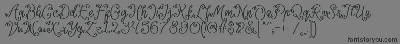 Lacoruna -Schriftart – Schwarze Schriften auf grauem Hintergrund