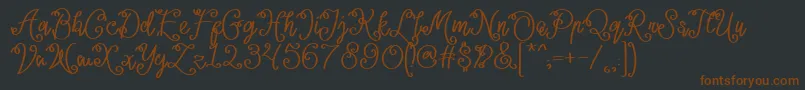 Lacoruna  Font – Brown Fonts on Black Background