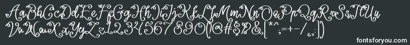 Lacoruna  Font – White Fonts on Black Background