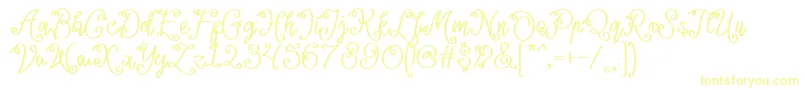 Lacoruna -Schriftart – Gelbe Schriften