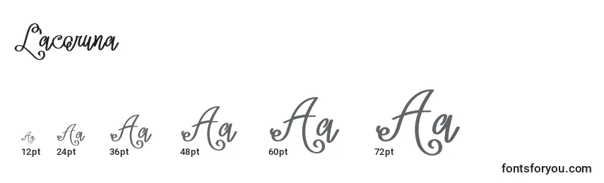Lacoruna  Font Sizes