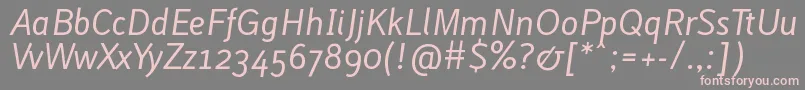 LACUI    Font – Pink Fonts on Gray Background