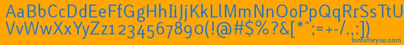 LACURG   Font – Blue Fonts on Orange Background