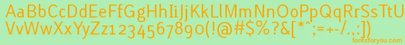 LACURG   Font – Orange Fonts on Green Background