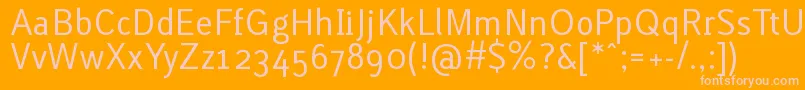 Police LACURG   – polices roses sur fond orange