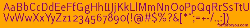 LACURG   Font – Purple Fonts on Orange Background