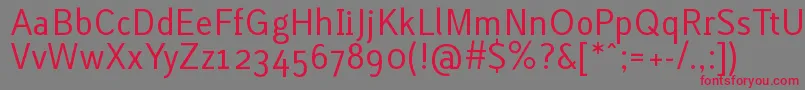 LACURG   Font – Red Fonts on Gray Background