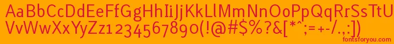 LACURG   Font – Red Fonts on Orange Background