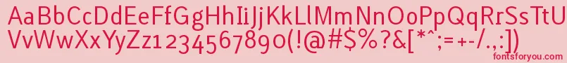 LACURG   Font – Red Fonts on Pink Background