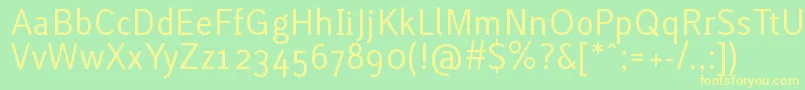 LACURG   Font – Yellow Fonts on Green Background