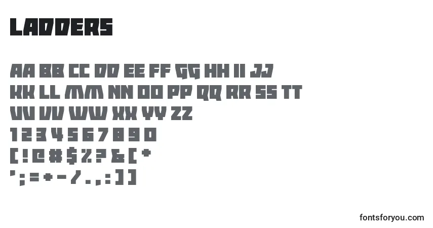 Fuente Ladders - alfabeto, números, caracteres especiales