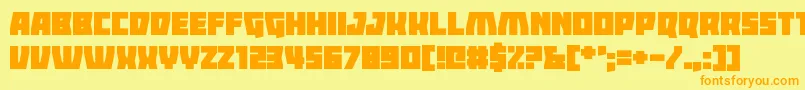 Ladders Font – Orange Fonts on Yellow Background