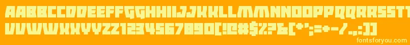 Ladders Font – Yellow Fonts on Orange Background