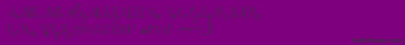 Ladies First Free-Schriftart – Schwarze Schriften auf violettem Hintergrund