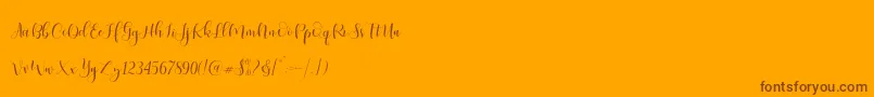 Police Ladies Script – polices brunes sur fond orange