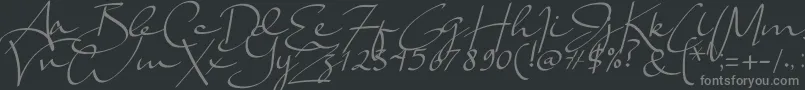 Więcej informacji o czcionce Lady Jasmine Czcionka Lady Jasmine – szare czcionki na czarnym tle