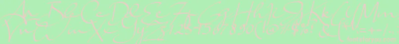 Lady Jasmine Font – Pink Fonts on Green Background