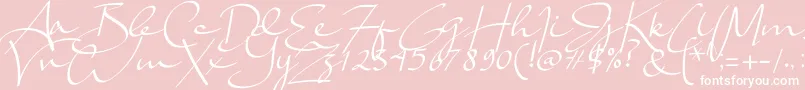 Lady Jasmine Font – White Fonts on Pink Background