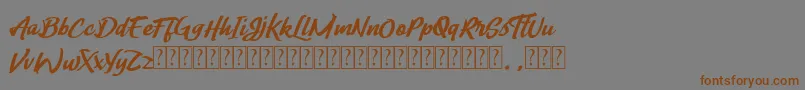 Lady Writer Free Font – Brown Fonts on Gray Background
