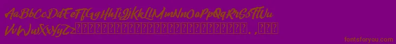 Lady Writer Free Font – Brown Fonts on Purple Background
