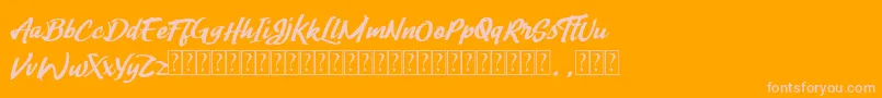 More about Lady Writer Free Font Lady Writer Free Font – Pink Fonts on Orange Background